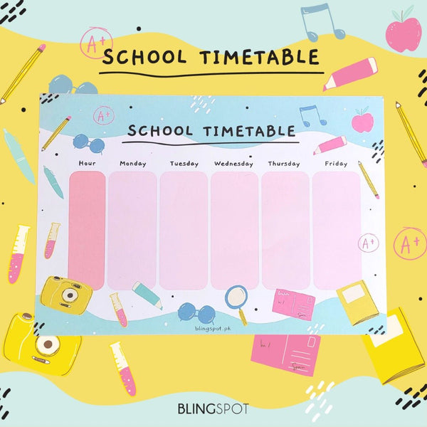 Blingspot - School Timetable - Notepad