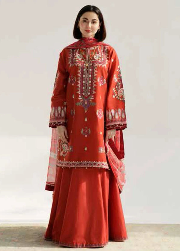 Coco by Zara Shahjahan - Embroidered Lawn Suits Unstitched 3 Piece CZS23S 10B - Summer Collection