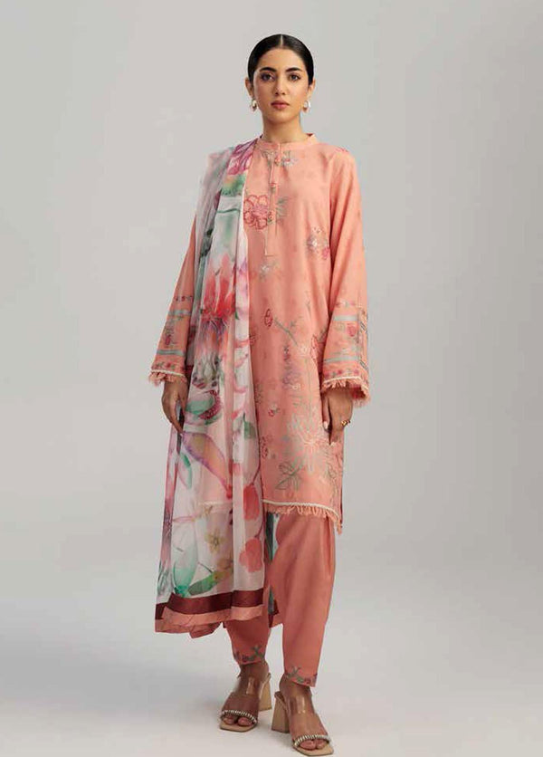 Coco by Zara Shahjahan - Embroidered Lawn Suits Unstitched 3 Piece CZS23S 8A - Summer Collection